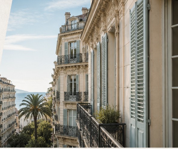 Rue de Nice avec vue mer